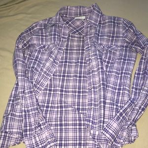⭐️5/10 Purple and white flannel